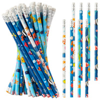 Xqumoi 60Pcs Tropical Fish Pencils with Eraser - Sea Animal #2 HB Pencils, Back to School Classroom Student Rewards, School Office Supply Bulk, Party Goodie Bag Fillers Stuffers, Birthday Party Favors