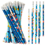 Xqumoi 60Pcs Tropical Fish Pencils with Eraser - Sea Animal #2 HB Pencils, Back to School Classroom Student Rewards, School Office Supply Bulk, Party Goodie Bag Fillers Stuffers, Birthday Party Favors