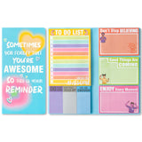 Xqumoi Blue Inspirational Sticky Notes Set - to Do List Self-Stick Note Pads, You Are Awesom Sticky Notes, Motivational Writing Memo Pad, Appreciation Positive Gift, School Office Supplies