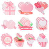 Xqumoi 30 Pack Mother's Day Sticky Notes - Mother’s Day Birthday Gift Pink Flower Heart Gift Box Shaped Self Sticky Notepads Writing Memo Pads School Office Activity Party Favor Supplies for Mom