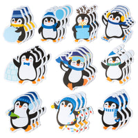 Xqumoi 30 Pack Winter Penguin Sticky Notes - Christmas Self Sticky Notepads Winter Notes Pads Polar Animal Writing Memo Pads Office School Supply Birthday Xmas Penguin Lover Gift Goodies Bag Fillers