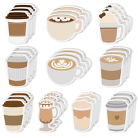 Xqumoi 30 Pack Coffee Cup Sticky Notes - Funny Self Sticky Notepads Writing Memo Pads for Coffee Lover Office School Supplies Student Kids Gift Class Reward Birthday Party Favors Goodies Bag Fillers