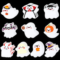 Xqumoi 30 Pack Halloween Ghost Sticky Notes, Weird Characters Sticky Notepad Cartoon Ghost Memo Pads Self Sticky Notes Page Markers for Office School Classroom Student Party Favor Goodies Bag Fillers