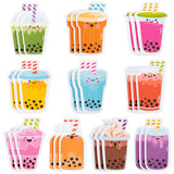 Xqumoi 30 Pack Bubble Tea Sticky Notes, Total 600 Sheets, Boba Milk Tea Theme Self Sticky Notepads Memo Pads Page Marker for Office School Student Kids Class Birthday Party Favors Goodies Bag Fillers