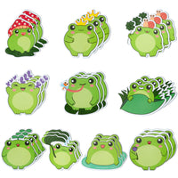 Xqumoi 30 Pack Frog Sticky Notes, Total 600 Sheets, Cute Cartoon Frog Self Sticky Notepads Writing Memo Pads Animal Page Marker for Office School Student Birthday Party Favors Goodies Bag Fillers