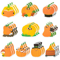 Xqumoi 30 Pack Fall Pumpkin Sticky Notes, Thanksgiving Autumn Party Favors Pumpkin Shaped Self Sticky Memo Pads for Office School Student Supplies Baby Shower Halloween Goodies Bag Fillers