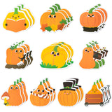 Xqumoi 30 Pack Fall Pumpkin Sticky Notes, Thanksgiving Autumn Party Favors Pumpkin Shaped Self Sticky Memo Pads for Office School Student Supplies Baby Shower Halloween Goodies Bag Fillers