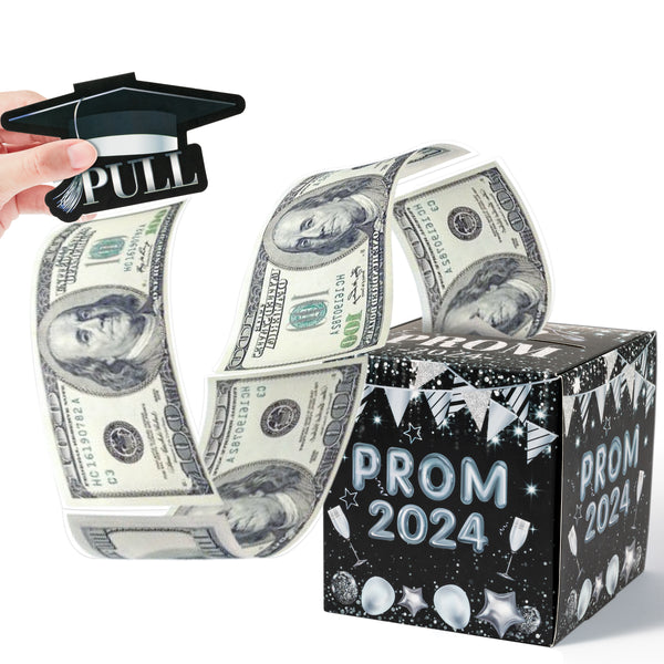 Xqumoi Prom 2024 Graduation Money Box for Cash Gift - Congrats Crad Money Gift Box for Cash with Pull Out Card Funny DIY Surprise Explosion Holder Grad Gift Box Creative Way to Give Cash as A Gift