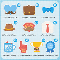 Xqumoi 30 Pack Father's Day Sticky Notes - Best Dad Ever Self Sticky Notepads Writing Memo Pads Funny Father’s Day Gift from Son Daughter Birthday Gift School Office Supplies for Daddy Him Men