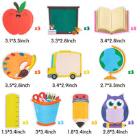 Xqumoi 600Pcs Back to School Sticky Notes Pencil Ruler Book Blackboard Palette Owl Shaped Self-Adhesive Writing Memo Pad for Kids Teens School Classroom Office Home Daily Reminders Notepad Supplies