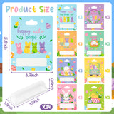 Xqumoi Easter Bunny Peep Money Holders for Cash Gift - 24 Sets Bunny Egg Happy Eatser Cards Money Holder Ornaments with Plastic Cover and Adhesive Basket Tag Gift Card DIY Holiday Surprise