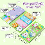 Xqumoi I Just Really Like Samoyed Sticky Notes Set, 550 Sheets, Cute Samoyed Self-Stick Notes Pads Animal Divider Tabs Bundle Writing Memo Pads Page Marker Back to School Office Supplies Small Gift