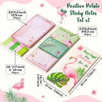 Xqumoi Flamazing Flamingo Sticky Notes Set - Never Forget How Flamazing You are Self-Stick Note Pads, Motivational Sticky Notes, Writing Memo Pad, Positive Gift, Back to School Office Supplies