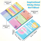 Xqumoi Blue Inspirational Sticky Notes Set - to Do List Self-Stick Note Pads, You Are Awesom Sticky Notes, Motivational Writing Memo Pad, Appreciation Positive Gift, School Office Supplies