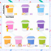 Xqumoi 30 Pack Teacher Sticky Notes - Funny Coffee Cup Self Sticky Notepads Writing Memo Pads for Teacher Appreciation Back to School Office Supplies Coffee Lover Gift Party Favors Goodies Bag Fillers