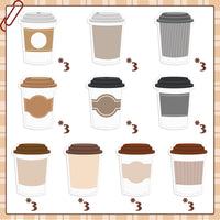 Xqumoi 30 Pack Coffee Cup Sticky Notes, Total 600 Sheets, Funny Self Sticky Notepads Memo Pads for Coffee Lover Office School Student Kids Gift Class Reward Birthday Party Favors Goodies Bag Fillers