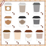 Xqumoi 30 Pack Coffee Cup Sticky Notes, Total 600 Sheets, Funny Self Sticky Notepads Memo Pads for Coffee Lover Office School Student Kids Gift Class Reward Birthday Party Favors Goodies Bag Fillers