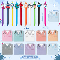 Xqumoi Funny Nurse Themed Stationery Set - Nurse Gift Sticky Notes, Medical Decal Stickers Gel Pens, Paper Clip Bookmarks, Keychain, Nursing Student Essentials School Graduation Gift, Hospital Supply