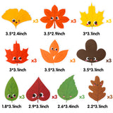 Xqumoi 30 Pack Fall Leaves Sticky Notes, Thanksgiving Autumn Party Favors Maple Leaf Shaped Self Stick Notepad Memo Pads for Office School Student Supplies Baby Shower Halloween Goodies Bag Fillers