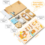 Xqumoi I Just Really Like Dogs Sticky Notes Set, 550 Sheets, Cute Cartoon Puppy Self-Stick Notes Pads Animal Divider Tabs Bundle Writing Memo Pads Page Marker School Office Supplies Small Gift