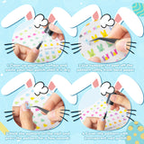 Xqumoi Easter Nail Art Stickers Decals - 8 Sheets Cartoon Bunny Chick Peeps Design Charms 3D Self-Adhesive Nail Decals Easter Party Favor Gift for Women Girls DIY Manicure Nail Decorations