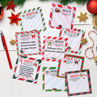 Xqumoi 30 Pack Christmas Candy Cane Sticky Notes - Religious Bible Verse Self Sticky Notepads Xmas Winter Writing Memo Pads Inspirational Sticky Notes Office School Supplies Christian Xmas Gift