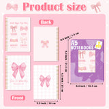 Xqumoi 2 Pack A5 Pink Bow Coquette Religious Spiral Notebooks - She Is Worthy Bible Verses Writing Notebooks, Ruled Hardbound Lined Journal, Christian Christmas Gift, Sunday School Supplies