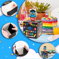 Xqumoi Kindergarten Graduation Money Box for Cash Gift - Congrats Crad Money Gift Box for Cash with Pull Out Card Funny DIY Surprise Explosion Holder Grad Gift Box Creative Way to Give Cash as A Gift