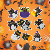 Xqumoi 30 Pack Halloween Black Cat Sticky Notes, Weird Characters Sticky Notepad Cute Cats Memo Pads Self Sticky Notes Page Markers for Office School Classroom Student Party Favor Goodies Bag Fillers