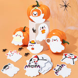 Xqumoi 30 Pack Halloween Ghost Sticky Notes, Weird Characters Sticky Notepad Cartoon Ghost Memo Pads Self Sticky Notes Page Markers for Office School Classroom Student Party Favor Goodies Bag Fillers