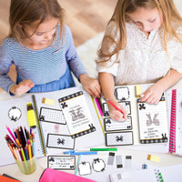Xqumoi Coquette Black Bow Sticky Notes Set - I’m Just A Girl Self-Stick Note Pads Bowknot Notepads Writing Memo Pad Page Marker Bookmarker Preppy Girly Stuff Back to School Office Supplies Gift