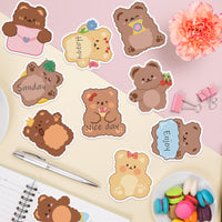 Xqumoi 30 Pack Cute Bear Sticky Notes, Total 600 Sheets, Cartoon Bear Shaped Self Sticky Notepads Animal Memo Pads for Office School Student Kids Class Birthday Party Favors Goodies Bag Fillers