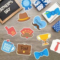Xqumoi 30 Pack Father's Day Sticky Notes - Best Dad Ever Self Sticky Notepads Writing Memo Pads Funny Father’s Day Gift from Son Daughter Birthday Gift School Office Supplies for Daddy Him Men