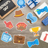 Xqumoi 30 Pack Father's Day Sticky Notes - Best Dad Ever Self Sticky Notepads Writing Memo Pads Funny Father’s Day Gift from Son Daughter Birthday Gift School Office Supplies for Daddy Him Men