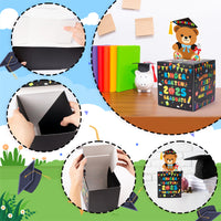 Xqumoi 2025 Kindergarten Graduation Money Box for Cash Gift - Preschool Graduate Money Box with Pull Out Card Transparent Bags Surprise Explosion Holder Grad Party Supplies Creative Way to Give Cash