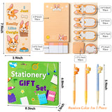 Xqumoi Corgi Sticky Note A5 Notebooks Pen Stationary Set - Corgi Self-Stick Notes Pads 2 Pack Spiral Notebooks Black Gel Ballpoint Pen School Office Supplies Teacher Appreciation Gift with Box