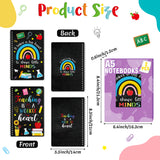 Xqumoi 2 Pack A5 Teacher Spiral Notebooks, It Takes A Big Heart to Shape Little Minds Ruled Hardbound Journal Writing Notebooks Teacher Appreciation Gift Back to School Office Supplies Notepad (Black)