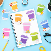 Xqumoi 30 Pack Teacher Sticky Notes - Funny Coffee Cup Self Sticky Notepads Writing Memo Pads for Teacher Appreciation Back to School Office Supplies Coffee Lover Gift Party Favors Goodies Bag Fillers