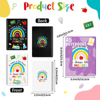 Xqumoi 2 Pack Black White A5 Teacher Spiral Notebooks, It Takes A Big Heart to Shape Little Minds Ruled Hardbound Journal Writing Notebooks Teacher Appreciation Gift Back to School Office Supplies