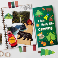 Xqumoi I Just Really Like Camping Sticky Notes Set, 550 Sheets, Camp Adventure Self-Stick Note Pads Tree Bear Tent Writing Memo Pads Page Marker Student Classroom School Office Supplies Small Gift