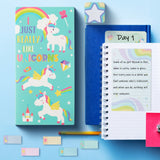 Xqumoi I Just Really Like Unicorns Sticky Notes Set, 550 Sheets, Cute Cartoon Unicorn Self-Stick Notes Pads Animal Divider Tabs Bundle Writing Memo Pads Page Marker School Office Supplies Small Gift