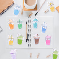 Xqumoi 30 Pack Bubble Tea Sticky Notes, Total 600 Sheets, Boba Milk Tea Theme Self Sticky Notepads Writing Memo Pads Page Marker for Office School Student Birthday Party Favors Goodies Bag Fillers