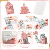 Xqumoi Birthday Money Box for Cash Gift Pull, Rose Gold Money Gift Boxes for Cash with Pull Out Happy Birthday Card Funny DIY Holiday Surprise Birthday Gift Box Creative Way to Give Cash as A Gift