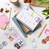 Xqumoi I Just Really Like Poodle Sticky Notes Set, 550 Sheets, Cute Cartoon Poodle Self-Stick Notes Pads Animal Divider Tabs Bundle Writing Memo Pads Page Marker Back to School Office Supplies Gift