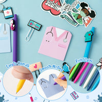 Xqumoi Funny Nurse Themed Stationery Set - Nurse Gift Sticky Notes, Medical Decal Stickers Gel Pens, Paper Clip Bookmarks, Keychain, Nursing Student Essentials School Graduation Gift, Hospital Supply