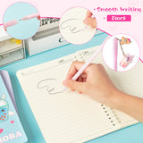 Xqumoi Boba Sticky Notes A5 Notebooks Pen Stationary Set - Bubble Tea Self-Stick Notes Pads 2 Pack Spiral Notebooks Black Gel Ballpoint Pen School Office Supplies Teacher Appreciation Gift with Box