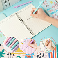 Xqumoi Axolotl Sticky Note A5 Notebooks Pens Stationary Set - Axolotl Self-Stick Notes Pads 2 Pack Spiral Notebooks Black Gel Ballpoint Pens School Office Supplies Teacher Appreciation Gift with Box