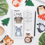 Xqumoi 30 Pack Woodland Animals Sticky Notes, Total 600 Sheets, Cartoon Owl Squirrel Rabbit Shaped Self Sticky Memo Pads for Office School Student Kids Class Birthday Party Favors Goodies Bag Fillers