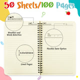 Xqumoi 2 Pack A5 Teacher Spiral Notebooks, It Takes A Big Heart to Shape Little Minds Ruled Hardbound Journal Writing Notebooks Teacher Appreciation Gift Back to School Office Supplies Notepad (Black)