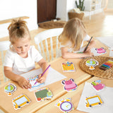 Xqumoi 30 Pack Back to School Sticky Notes - Blackboard Apple Book Globe Bus Shaped Self-Adhesive Writing Memo for Kids Teens Welcome Back Gift School Classroom Office Home Reminder Notepad Supplies
